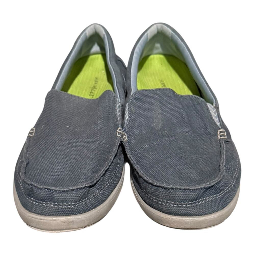 Crocs Walu II Gray Black Canvas Loafer Slip On Comfort Women’s Size 11 - Picture 4 of 9
